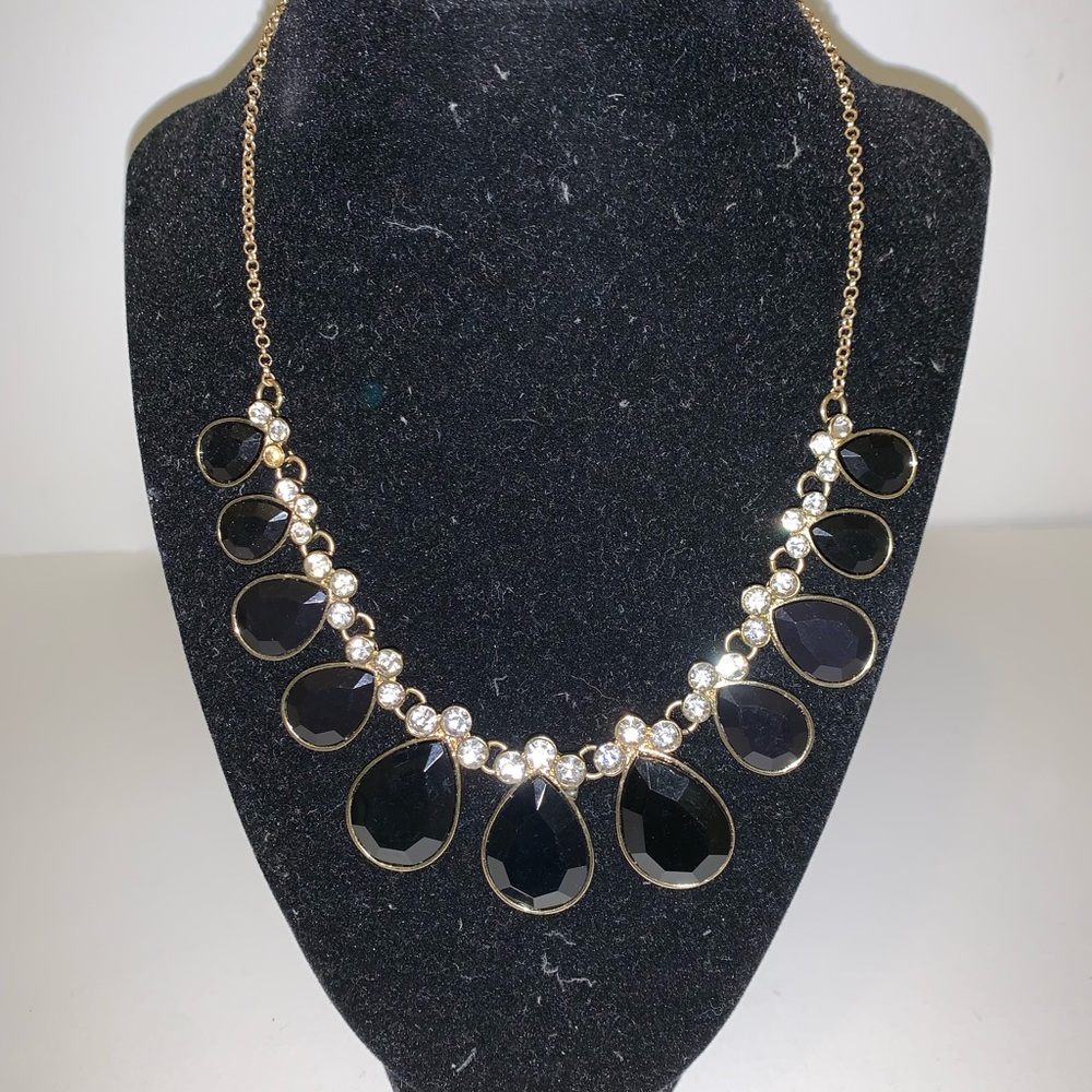 Black and Gold Statement Necklace